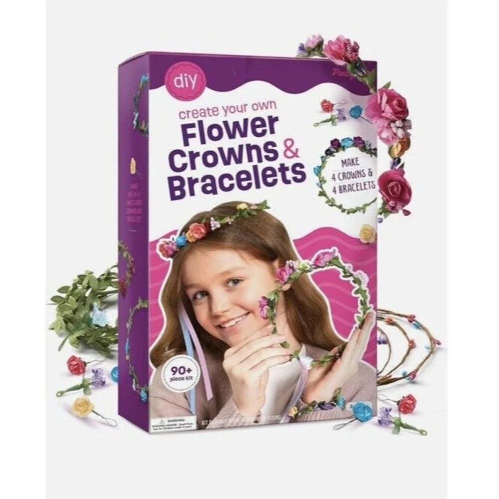 Pretty Me Making Make Your Own Fashion Headbands Flower Crown Bracelet 90 Piece